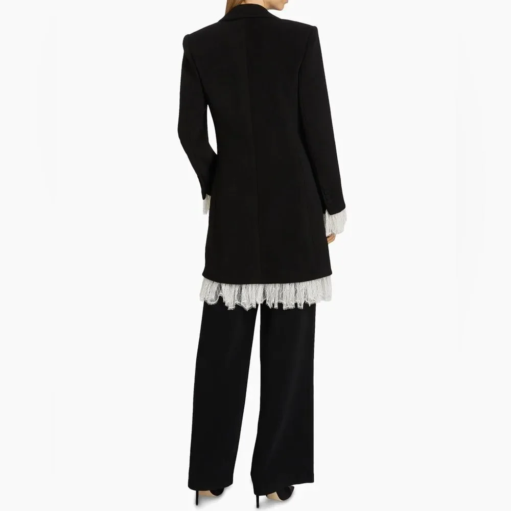 Cinq à Sept Roxie Lace-Trim Tailored Coat size S - Picture 4 of 16